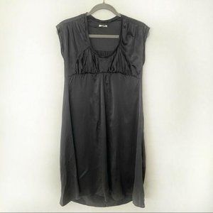 Miu miu black silk dress 44